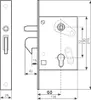 Aqbau® Hákový zámok Zadlabávací zámok Zámok posuvných dverí Náhľad obrázku produktu 2