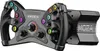 A racing steering wheel and its base are shown against a white background. Produktbild-Vorschau