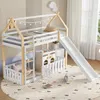 Merax Etagenbett 90x200cm mit Lustiger Rutsche, Kinderbett Produktbild-Vorschau 2