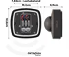 Diagram showing dimensions and internal wiring of a motion sensor. Podgląd zdjęcia produktu