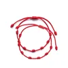 2 Stück Lucky Red String Armbänder 7 Knoten Schutz Seil Produktbild-Vorschau 3