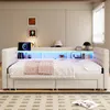 Flieks Schlafsofa Polsterbett 90x190cm mit Led und Produktbild-Vorschau 3
