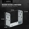 Aqbau® U-Pfostenträger zum Aufschrauben | U-Form | Produktbild-Vorschau 2