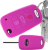 Auto Schlüssel Hülle Silikon Schutz Cover Pink kompatibel Produktbild-Vorschau 1