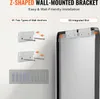 Diagram showing how to install a Z-shaped wall-mounted bracket. Podgląd zdjęcia produktu