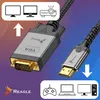 REAGLE HDMI auf VGA 2M FULL HD D-SUB Flachkabel Adapter Produktbild-Vorschau 4