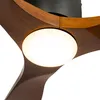 DeckenventilaTor Schwarz mit Holz 131,5 cm inkl  LED Produktbild-Vorschau 2