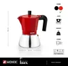 Monix M863106, cafetera moka, 0,37 litros, color rojo, Vista previa de la imagen del producto 2