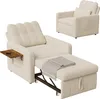 UnboxG Schlafsofa für 1 Person, beige, Chenille-Stoff, Produktbild-Vorschau 12