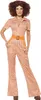 70's Authentiek Oranje Jumpsuit Damen Kostüm L Produktbild-Vorschau 3