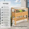 tectake® Hochbeet aus Holz, mit Ablage und Frühbeet-Aufsatz Produktbild-Vorschau 2