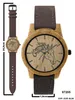 Pacific Time Armbanduhr Pferd Holzuhr Holz Gehäuse Canvas Produktbild-Vorschau 2