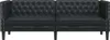 vidaXL Chesterfield-Sofa 3-Sitzer Schwarz Kunstleder Produktbild-Vorschau 4