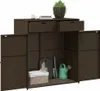 vidaXL Mobile da giardino marrone 105x55x113 cm in poly Anteprima dell’immagine prodotto 11