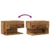 Wand-Nachttische 2 Stk. Altholz-Optik Produktbild-Vorschau 10