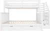 Merax Etagenbett 90x200 cm + 140x200 cm, mit 2 Schubladen, Produktbild-Vorschau 9