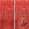 Lametta Vorhang 2 x 1 m, Rot glitzernd, holographisch Party Produktbild-Vorschau 1