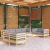 vidaXL 8-tlg. Garten-Lounge-Set mit Grauen Kissen Kiefer Produktbild-Vorschau 2