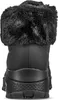The back view of a black boot with a fur trim. Produktbild-Vorschau