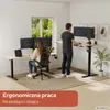 Podstawa biurkowa AREBOS z elektryczną regulacją wysokości, Podgląd zdjęcia produktu 4