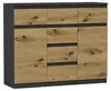 Komoda 120 cm 6 zásuvky 2 dveře skříňka FRAMIRE S-62D Náhled obrázku produktu 3