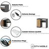 1D Schreibtisch 90 cm Mattgrau / Wotan Eiche Produktbild-Vorschau 11