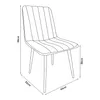 A line drawing of a chair with dimensions indicated. Produktbild-Vorschau