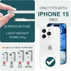 Halb Klar Hülle für iPhone 15 Pro, Dünn Matt Leicht Produktbild-Vorschau 4