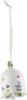 A single ornament shaped like a bell, decorated with flowers and butterflies, hanging from a ribbon. Produktbild-Vorschau