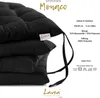 Lavea® Sitzkissen 40x40 cm, 4er Set, Schwarz - mit Produktbild-Vorschau 3