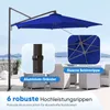 Ampelschirm 300cm Alu Sonnenschirm, 360° drehbar und Produktbild-Vorschau 4