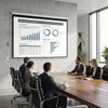 HOMCOM 4:3 Projectiescherm, elektrisch, 203 x 152 cm, wit Productafbeelding-voorbeeld 2