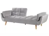 BELIANI Schlafsofa 3-Sitzer Samtstoff Hellgrau Produktbild-Vorschau 6