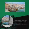 Küchenuhr Bürouhr Leinwand Uhr 60x30 Boote auf der Insel Produktbild-Vorschau 5