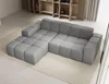Sofa mit Hocker, Couch L-Form, Veloursstoff, Links Sofa, Produktbild-Vorschau 3
