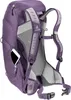 Back view of a purple Deuter backpack with a phone in a side pocket. Produktbild-Vorschau