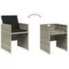 CLORIS 11-tlg. Garten-Essgruppe mit Kissen Hellgrau Poly Produktbild-Vorschau 5