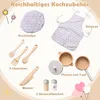 COSTWAY Kinderküche mit 10 Zubehör, Spielküche Holz mit Produktbild-Vorschau 8