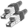 NEXMEX 2x Netzwerkstecker Cat 7 CAT7 RJ45 Stecker Produktbild-Vorschau 1