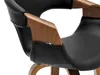 Chaise de bar pivotante DARLENIS - noir / noyer Voir les images du produit 7