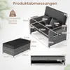 COSTWAY Polyrattan Sonnenliege, Gartenliege mit Produktbild-Vorschau 3