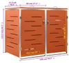 vidaXL Mülltonnenbox für 2 Tonnen 138x77,5x112,5 cm Produktbild-Vorschau 8