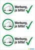 HERMA Hinweisetiketten "Werbung ja bitte!" Folie matt Produktbild-Vorschau 2