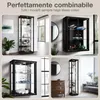 K-Möbel Vetrina sospesa in nero (80x60x25 cm) con 2 ripiani Anteprima dell’immagine prodotto 6