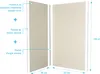 Lot de 2 Panneaux Muraux Aluminium Ivoire 90+120x210 cm Voir les images du produit 4