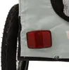 vidaXL Remorque pour vélo Chiens Gris et noir Tissu Oxford Voir les images du produit 10