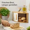 Praknu Brotkasten Ecke Holz mit Schiebetür – Platzsparende Produktbild-Vorschau 3