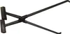 A pair of black metal tongs with square ends and curved tips, isolated on a white background. Voir les images du produit