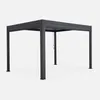 A dark grey, modern pergola with a flat roof and four legs, shown from a slightly elevated angle against a white background. Produktbild-Vorschau