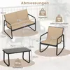 COSTWAY 4-tlg. Gartenmöbel Set, Terrassenmöbel mit sanfter Produktbild-Vorschau 7